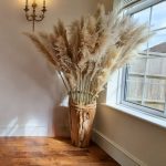 Large pampas grass, natural BEIGE CARAMEL, Fluffy Dried Grass reed 120 cm, home décor { Sold per stem } Free postage